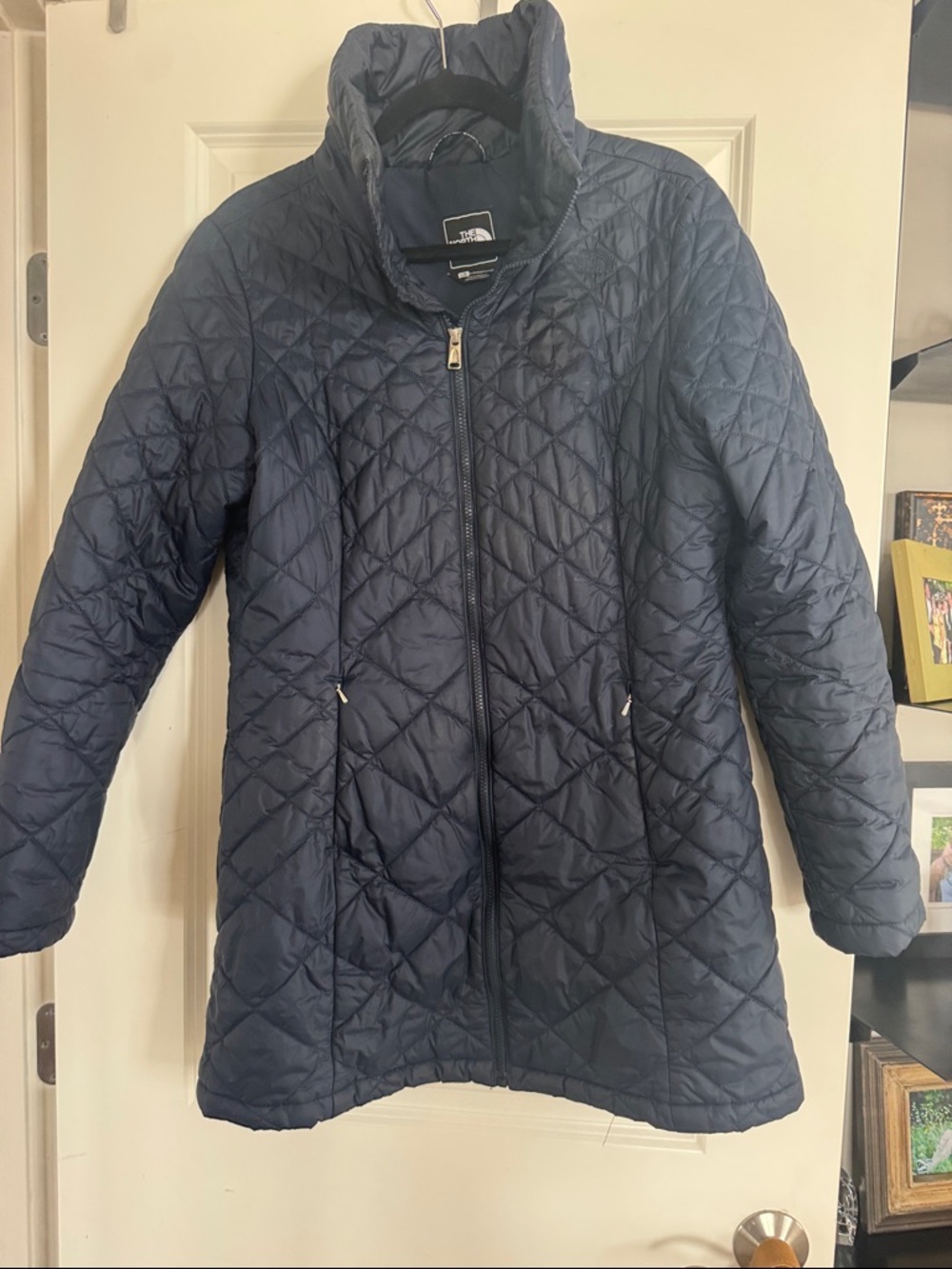 The North Face Women's Quilted Long Navy Puffer Coat